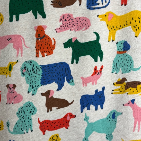 Mini Boden Sweatshirt Dress Tunic Dog Print Girl’s size 11-12Y* - Picture 3 of 9